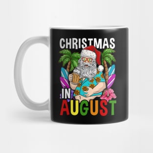 Christmas In August Hawaiian graphics For Family Summer design Mug